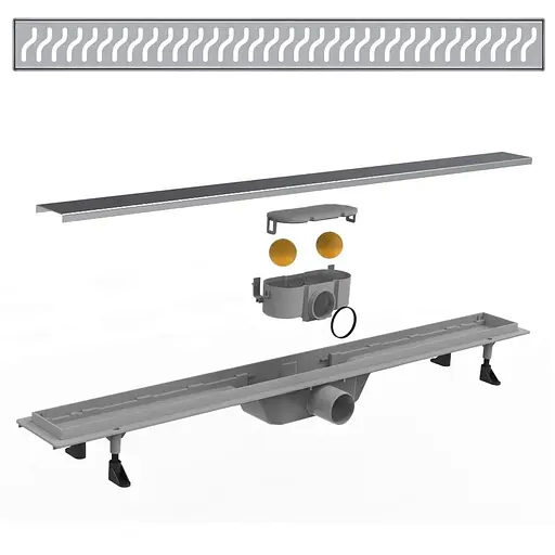 Душевой канал Volle с решеткой Волна 600 мм 90-22-603 - фото 4