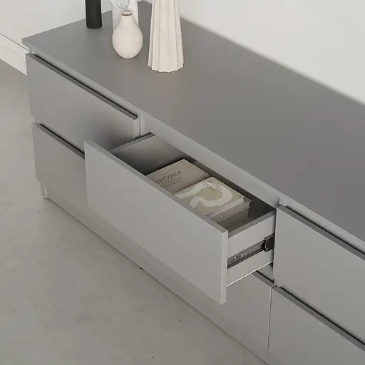 Тумба під телевізор MebelStar Нео 6Ш 150x43x53 см Сіра мишка (MBS-1285) - фото 3