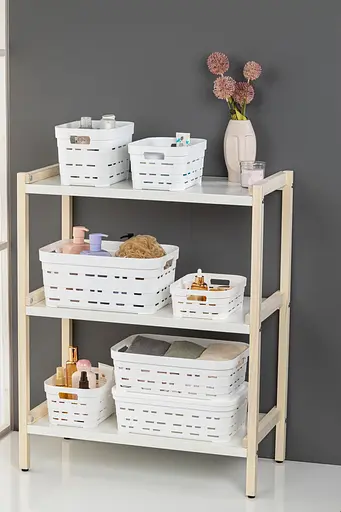 Корзина Idea Home Pyramid без крышки 8.2 л 36x24x12 см белая (00615 White) - фото 4