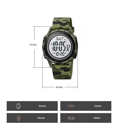 Наручний годинник чоловічий Skmei 1893 Green Camo, 1893CMGN (18472) - фото 5