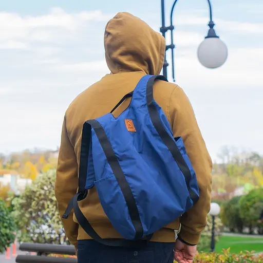 Рюкзак-антивор OOLOO Капля 45х27х14 см, синий 2875 - фото 6