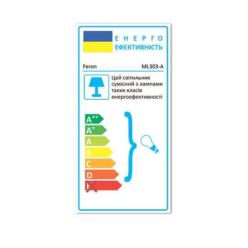 Накладний світильник Feron ML303-A під лампу чорний - фото 2