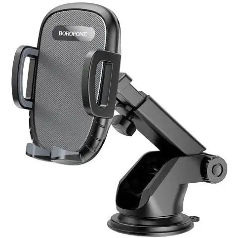 Автодержатель для телефона Borofone BH53 Windy черный на вакуумной присоске поворот держателя на 360° - фото 1