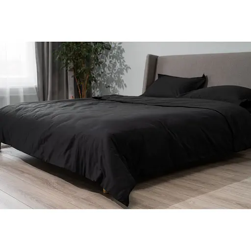 Простыня Ardesto Mix&Match Premium 100% хлопок, сатин черный 180х240 см (ART1824FSL) - фото 7