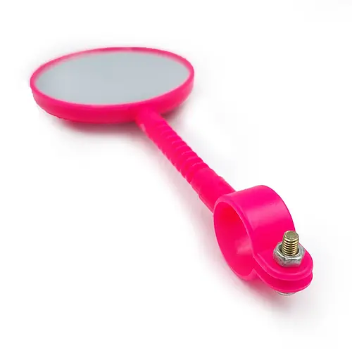 Дзеркало для дитячого велосипеда кругле 7 см неоново-рожевий (G00011642) - фото 3
