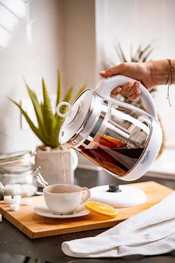 Стеклянный чайник 1,5 л с заварочным узлом и контролем температуры Gerlach GL 1296 - фото 10