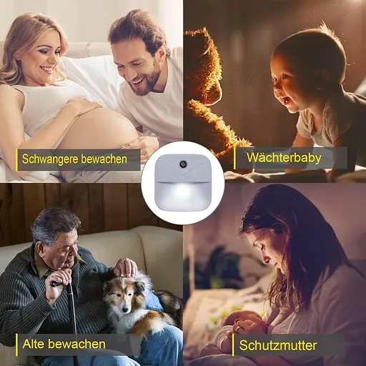 Нічна світлова лампа з датчиком сутінку 6 шт. білий - фото 4