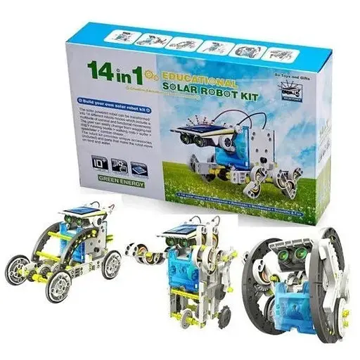 Конструктор робот на сонячній батареї  Solar 14 in 1 Educational Robot - фото 2
