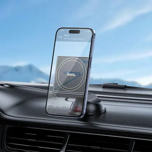 Автодержатель Hoco H47 магнитный черный - фото 2