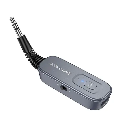 Bluetooth ресивер BOROFONE BC51 Clear way AUX BT audio receivertransmitter Metal Grey - фото 1