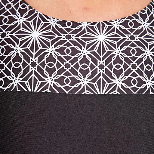 Купальник Zoggs Ceramics Hi Front X-Back 44 Чорний/Білий (1000-462333.CERA.36) - фото 5