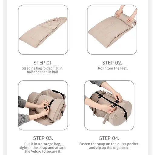 Спальний мішок овальний Naturehike PS200 CNK2350WS026 (Бежевий) - фото 9