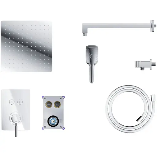 Душова система прихованого монтажу Corsan CMZ068CH хром + BOX 647007, Хром - фото 1