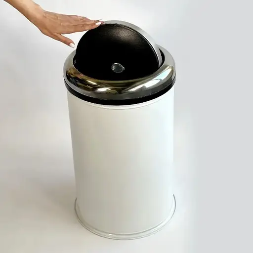 Ведро для мусора Maxiflow 45 л с крышкой Белый 4513.0000B.101.45  - фото 3