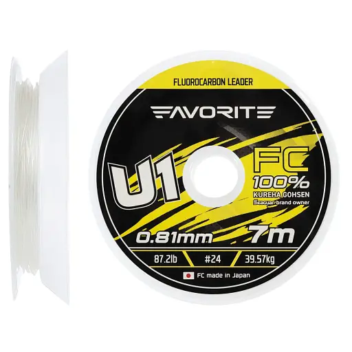 Флюорокарбон Favorite U1 FC 7 м 24/0.81 мм 87.2 lb/39.57 кг