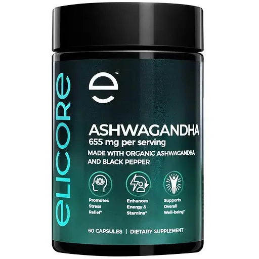 Адаптоген Elicore Labs Ashwagandha, 60 капсул - фото 1