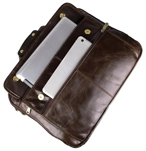 Чоловіча шкіряна сумка Vintage 39,5х30,5х11,5 см sum0012437 - фото 7