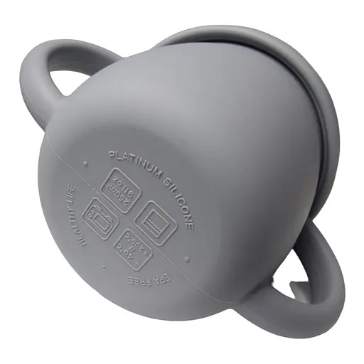 Поильник силиконовый непроливайка oldbro 150ml grey - фото 2