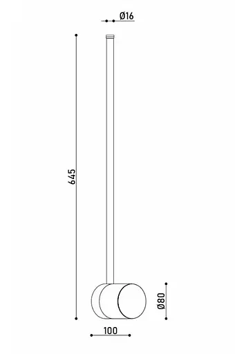 Бра KLOODI DECO WA-STICK 60 4K BK - фото 2