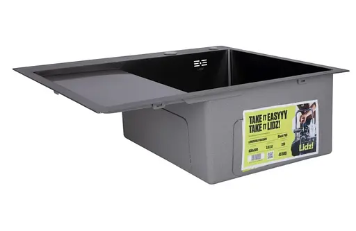 Кухонная мойка Lidz Handmade 3.0/1.0 мм H6350BL LDH6350BLPVD45589 - фото 2