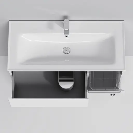 Тумба з умивальником AM.PM X-Joy підлогова 100 см права 1 ящик білий M85-FSR10036-WC10036WG38 Білий - фото 5