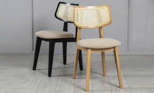 Стілець Пепе Cane з масиву дерева та ротангу чорний - фото 5