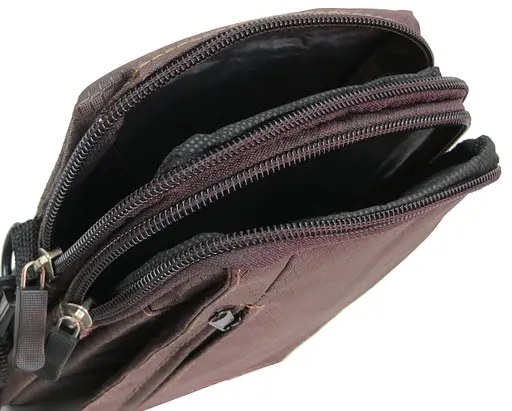 Невелика чоловіча сумка для носіння на плечі або коричневій ремені Nobrand 12х17х4 см sum0023996 - фото 9