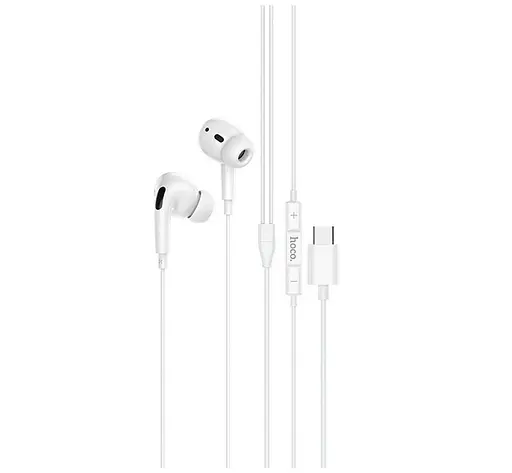 Навушники HOCO M101 Pro Crystal sound Type-C wire-controlled digital earphones with microphone White - фото 1