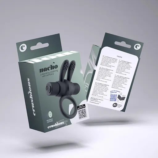 Ерекційне кільце Crushious Nacho 7.6 см чорне - фото 7