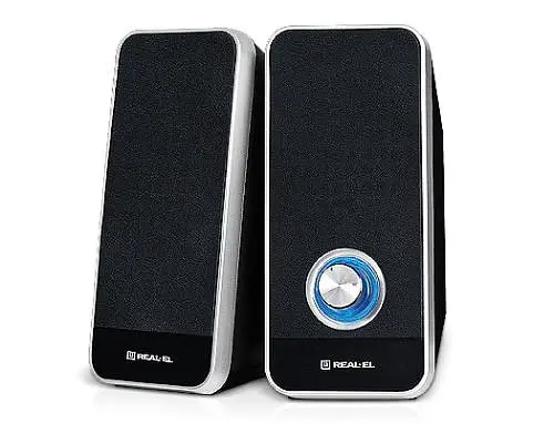 Колонки 2.0 REAL-EL S-80 Black, 2 x 3 Вт, пластиковий корпус, живлення от USB, керування спереду (S-80) - фото 4