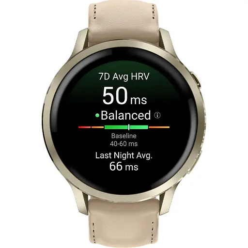 Смарт-часы Garmin Venu 4 41 мм Lunar Gold with Light Sand Leather Band (010-03013-03) [153834] - фото 3