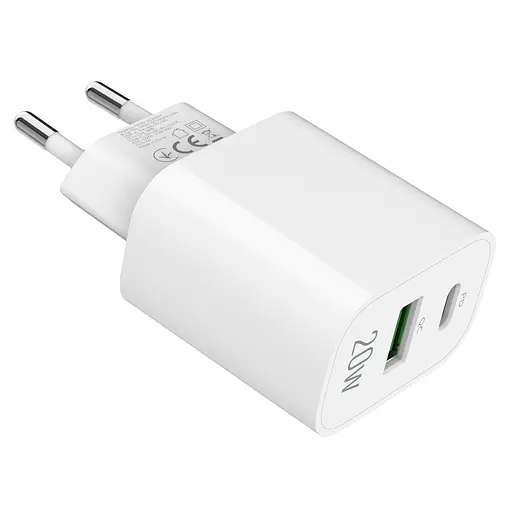 Зарядний пристрій мережевий MAKE 20W Type-C PD3.0 + USB QC4.0 White - фото 7