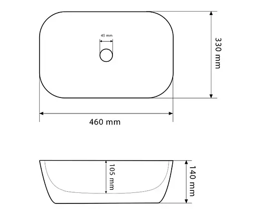 Умивальник VBI Ravenna black matt silver edge накладний VBI-011229, Чорний матовий - фото 5