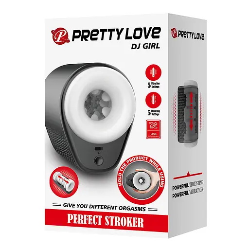 Мастурбатор Pretty Love Dj Girl з вібрацією чорний - фото 5