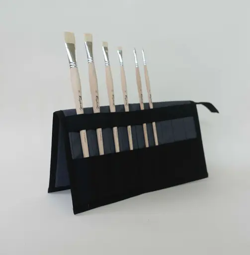 Набор кистей для масла Raphael Oleo, 6 шт, в пенале