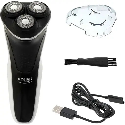 Акумуляторна бритва з USB Adler AD 2928 до 90 хв роботи 3 плаваючі головки відкидний триммер - фото 1
