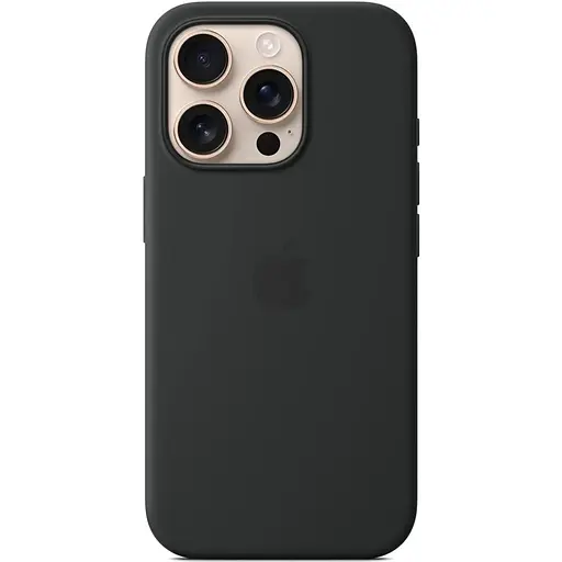 Оригинальный силиконовый чехол Apple Silicone Case with MagSafe для Iphone 16 Pro Midnight Black MYYJ3ZM/A - фото 4
