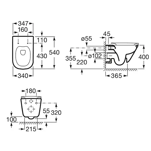 Комплект инсталляция 4 в 1 Volle Master Evo 212010 + унитаз Roca Gap Clean Rim A34H470000 с сидением Soft Close Slim, Белый - фото 7