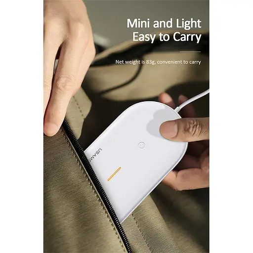 Зарядне бездротове USAMS US-CD119 2-в-1 для Apple Watch і телефонів 2W і 10W біле - фото 6