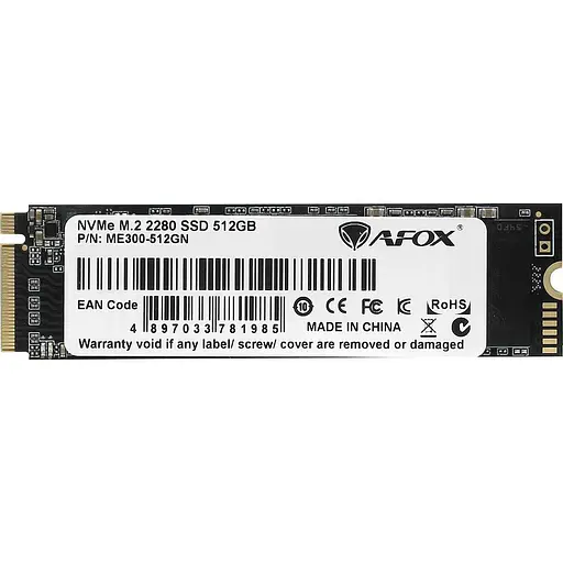 SSD накопитель AFOX ME300 512GB (ME300-512GN) [142426] - фото 2