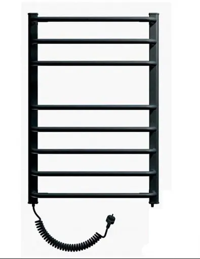 Електрична рушникосушка Heizung 860x550 (ліва,161Вт, Чорний) з терморегулятором - фото 1