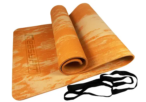 Коврик для йоги и фитнеса EasyFit s-EVA Mat 8 мм Оранжевый (EF-1911-Or) - фото 1