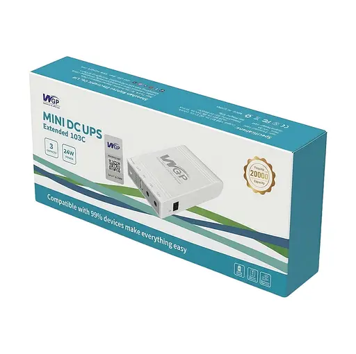 Джерело безперебійного живлення Mini UPS WGP UPS103C 20000mAh 5V/12V/12V, Li-ion 4*5Ah, для роутера та оптичного терміналу (42-00253) - фото 10