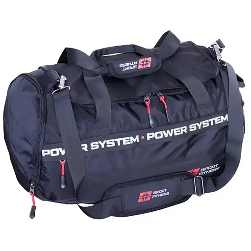 Спортивная сумка Power System PS-7012 Gym Bag-Dynamic (38л.) Black/Red (7012BR-3) - фото 1