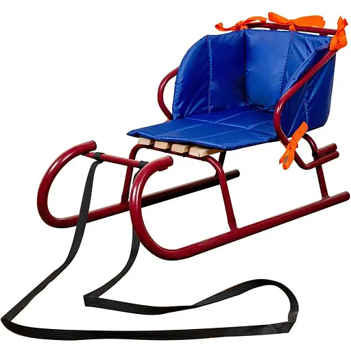 Матрас-сиденья для саней Snower, синий с оранжевым. - фото 2