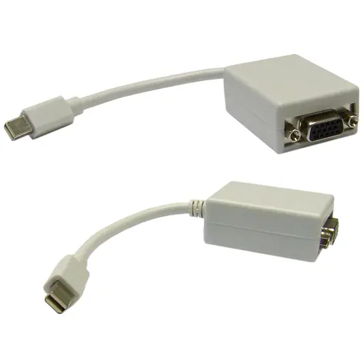 Перехідник-конвертер mini DisplayPort (тато) на VGA (тато) 30cm, 4K/2K