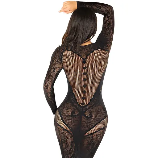 Сукня Leg Avenue Lace and Net Bodycon Gown One Size - фото 6