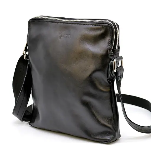 Чоловіча шкіряна сумка через плече TARWA 27х28х6 см sum0025368 - фото 2