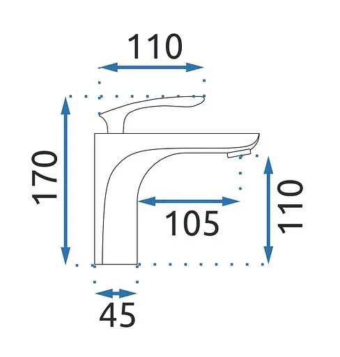 Смеситель для умывальника Rea Orbit низкий хром REA-B2048 Хром - фото 6