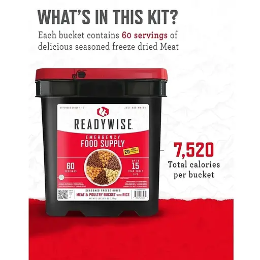 Набор сублимированного мяса Readywise с большим сроком хранения 15 лет 60 порций - фото 3